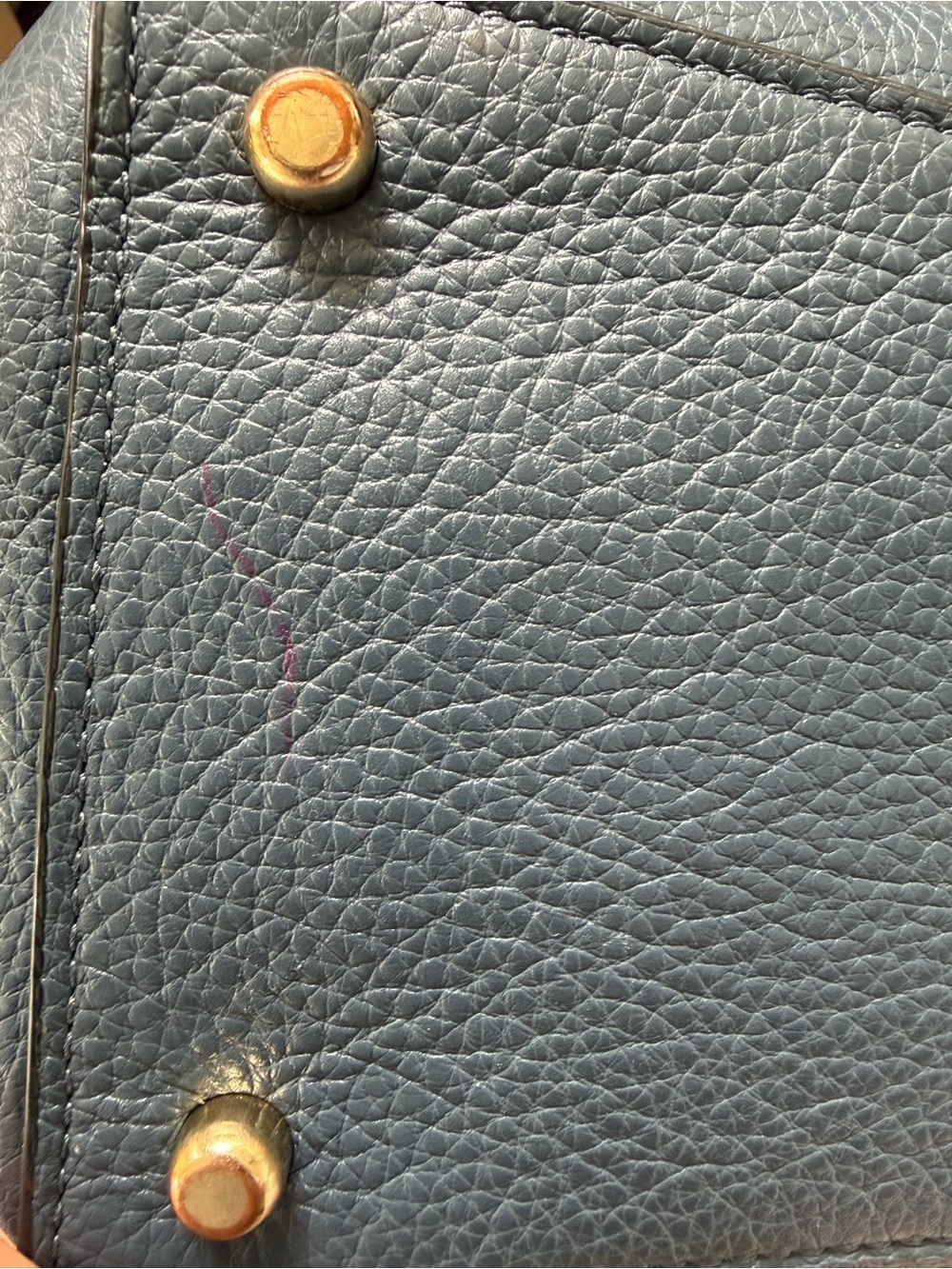 Coach Kleo Carry All Blue Leather Shoulder Bag - Picture 12 of 16